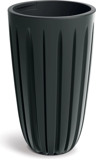 Cache-pot Wario 29 cm anthracite avec insert intérieur