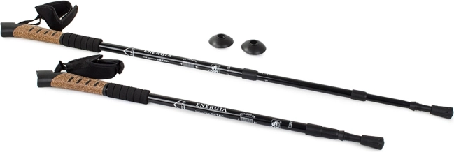 Bâton de trekking avec poignée en liège et système anti-choc – Liège