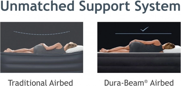 Matelas gonflable queen avec pompe intégrée 152 × 203 × 51 cm