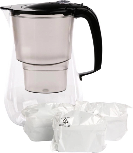 Carafe filtrante Onyx 4,2 l noire + 3× cartouche filtrante au magnésium