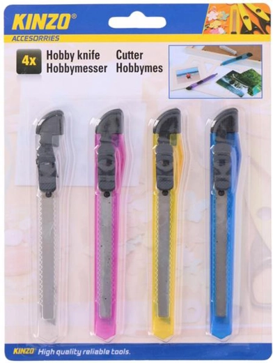 Couteaux à lame sécable KINZO, lot de 4 pièces