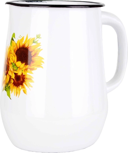 Pichet émaillé 2,5 l avec décor tournesols