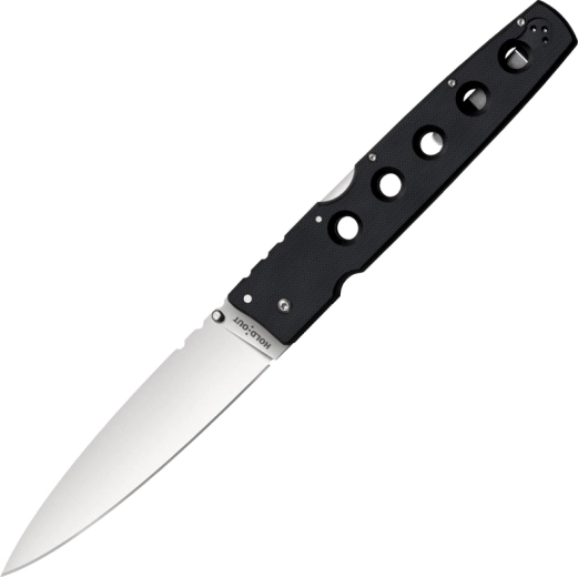Cold Steel Hold Out 6 – couteau de poche à lame lisse, noir, G10
