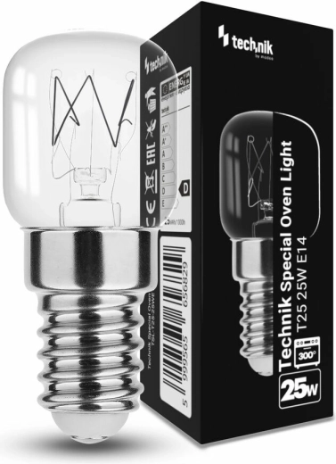 Ampoule de four Technik Special Oven Light T25 E14 25 W blanc chaud