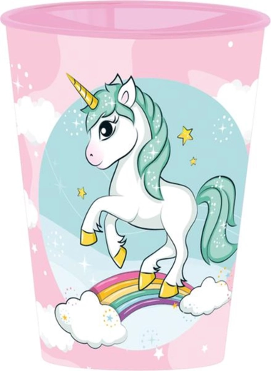Gobelet en plastique avec motif licorne 260 ml