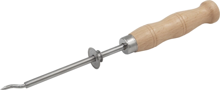 Ouvre-boîtes circulaire en acier inoxydable avec poignée en bois, 24 cm