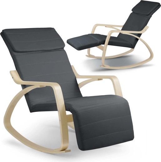 Fauteuil relax à bascule Suzi gris - 1 pièce