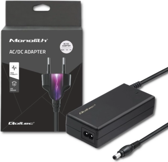 Adaptateur secteur Qoltec 84 W 12 V 7 A avec connecteur 5,5 × 2,5 mm