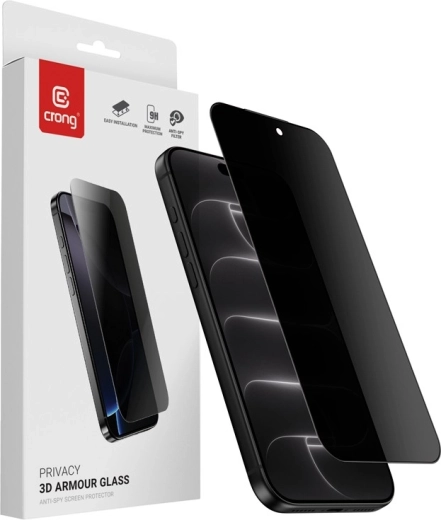 Privacy 3D Armour Glass verre trempé de protection pour iPhone 18 Pro