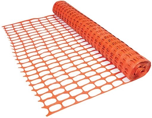 Filet de protection orange 1 × 30 m, maille 90 × 26 mm