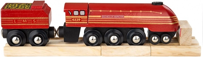 Locomotive en bois Duchess of Hamilton avec rails BIGJIGS RAIL