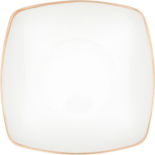 MariaPaula Moderna assiette creuse carrée moderne avec bord doré 18,5 cm