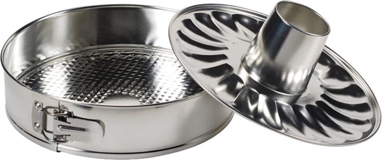 Moule à gâteau rond 28 cm avec deux fonds, étamé