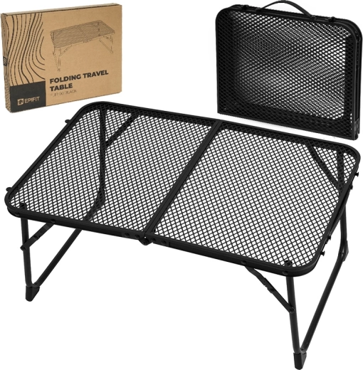 Table de camping pliante Flip basse 60 noire