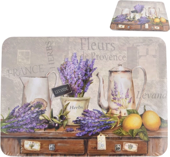 Sets de table en liège avec motif lavande 29 × 21 cm, 2 pcs