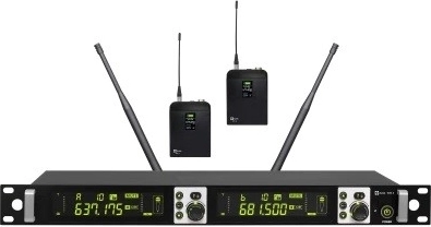 Ensemble de microphones sans fil Avtek avec deux émetteurs bodypack