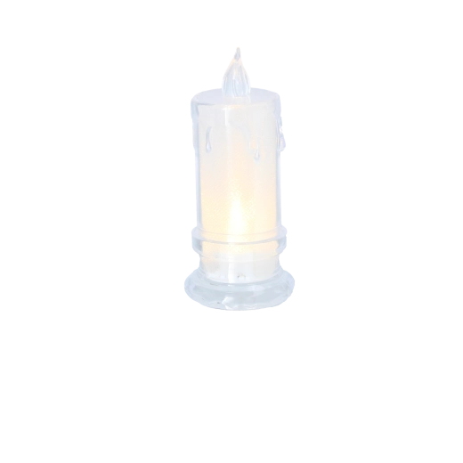 Bougie LED semi-transparente 10,5 cm, mix d’effets