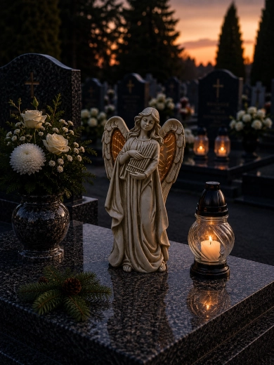 Figurine d’ange avec ailes LED lumineuses