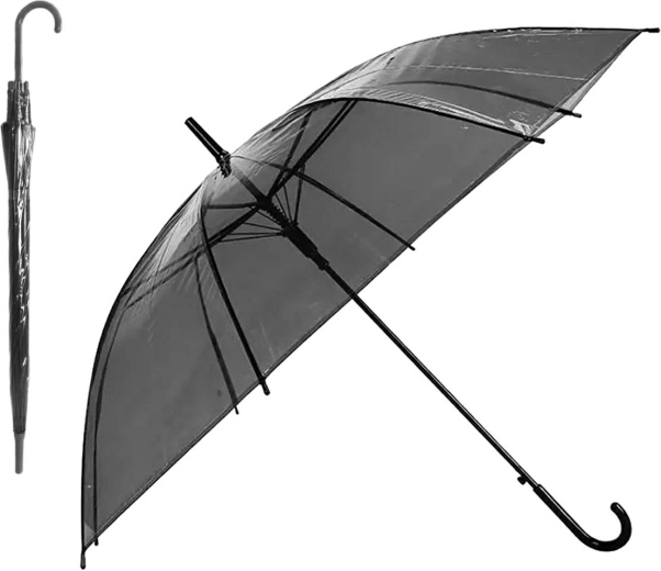 Bq13g parapluie transparent noir