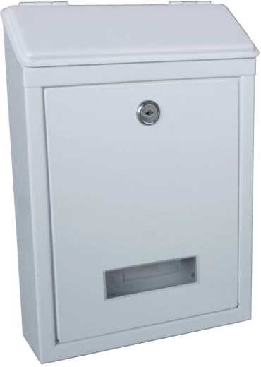 Boîte aux lettres blanche 210 × 300 × 60 mm en acier galvanisé