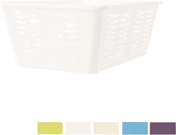 Panier de rangement Zebra en plastique 30 × 20 × 11,1 cm (assortiment de couleurs)