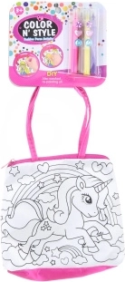 Sac à colorier pour enfants avec feutres et strass