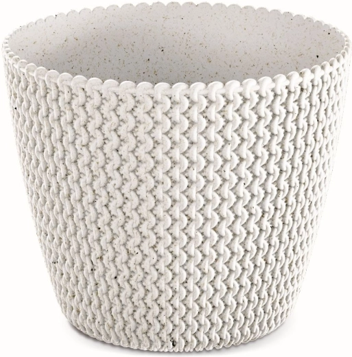 Cache-pot Splofy Eco Wood 15,7 cm – blanc