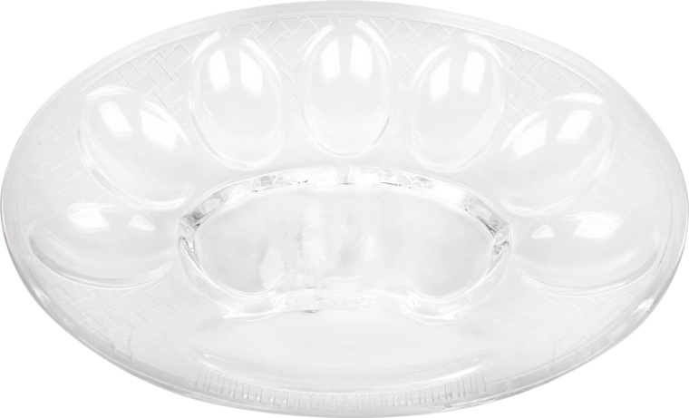 Plat de service pour œufs 26 × 19 cm