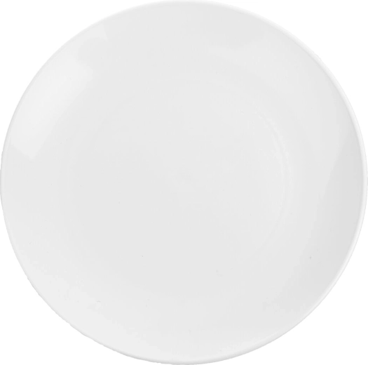 Assiette creuse en plastique blanche 22,5 cm