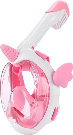 Masque intégral pour enfant de snorkeling RENEW FORCE avec motif licorne rose XS