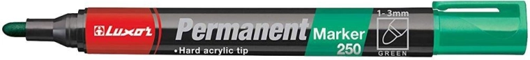Marqueur permanent LUXOR 250 vert, pointe ronde 2–3 mm