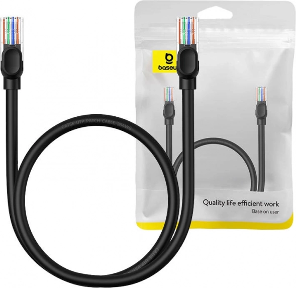 Câble réseau BASEUS Ethernet CAT5 0,5 m noir