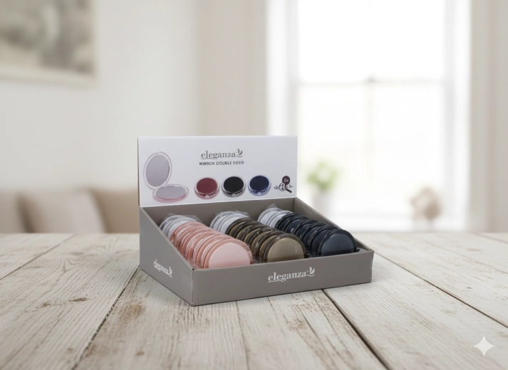 Miroir de poche rond pliant pour maquillage