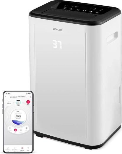 Sencor SDH 3028WH déshumidificateur d'air mobile intelligent de 30 l avec Wi-Fi