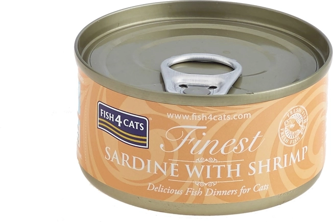 Conserve pour chats sardine aux crevettes 70 g FISH4CATS