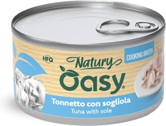 Bouillon Oasy pour chats – thon et plie 85 g