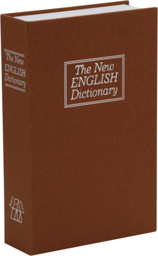 Livre-coffre marron 240 × 155 × 55 mm