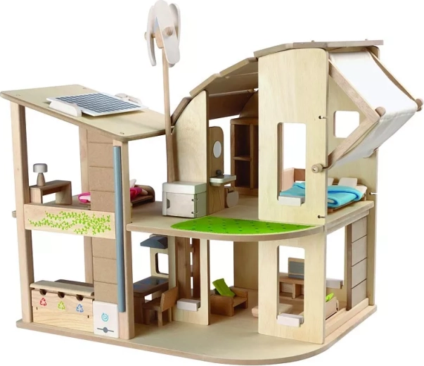 PlanToys maison de poupée écologique avec meubles