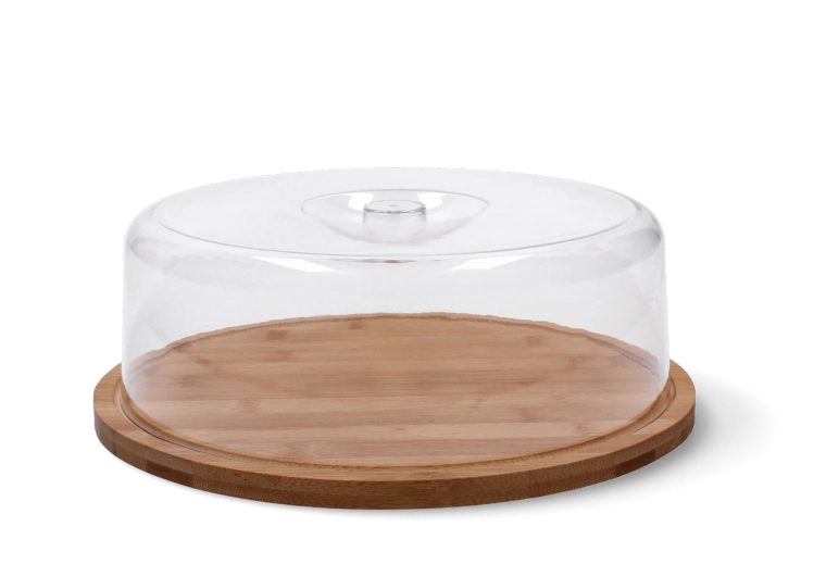 Planche ronde avec couvercle 28 × 9,5 cm - 1 pièce