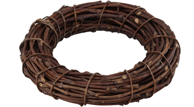 Couronne naturelle tressée en brindilles 50 cm