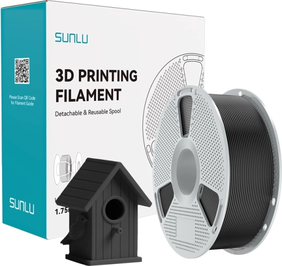 Filament Sunlu ASA pour imprimantes 3D noir 1,75 mm