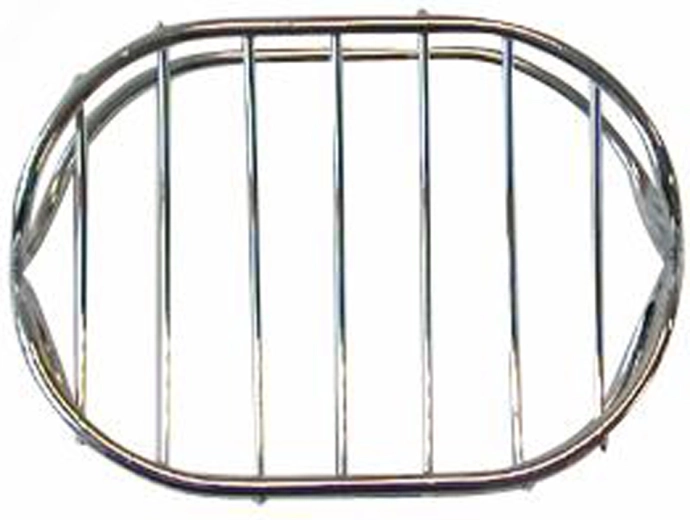 Porte-savon ovale en fil métallique, métal chromé 8,4 × 10,7 × 3,8 cm