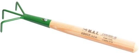 Griffe de jardin à 3 dents avec manche en bois 24 cm