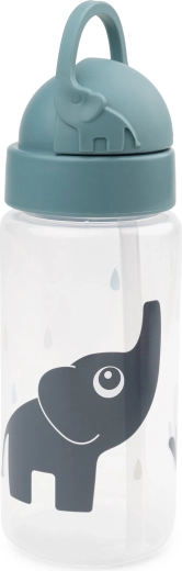Done by Deer biberon avec paille Elphee bleu 350 ml