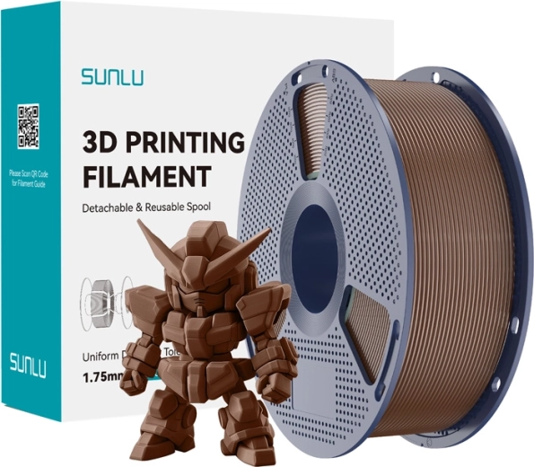 Filament Sunlu PLA+ 2.0 brun café