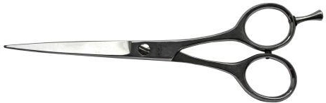 Ciseaux de barbier en acier inoxydable carbone avec repose-doigt 16,5 cm