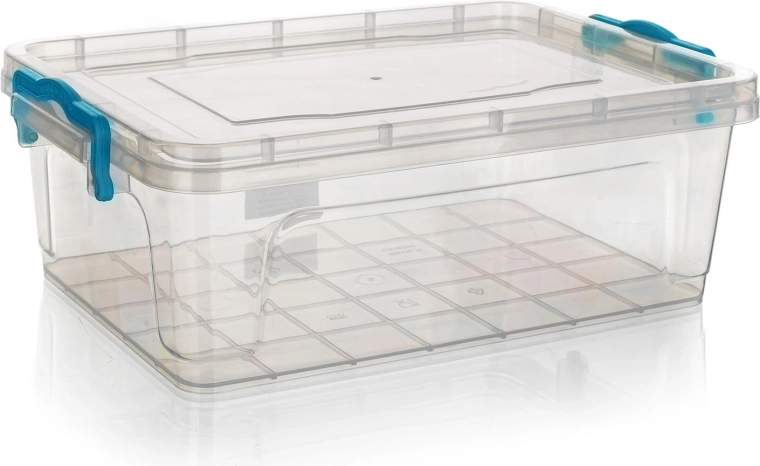 Boîte GEMA rectangulaire 4 l avec poignées turquoises