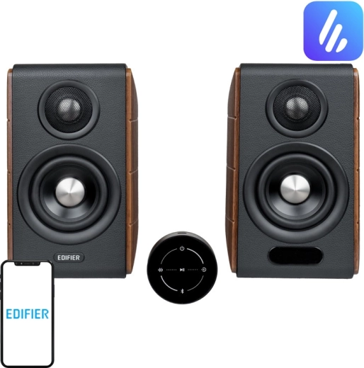 Edifier S880DB MKII enceintes actives de bibliothèque 2.0 (bois foncé)