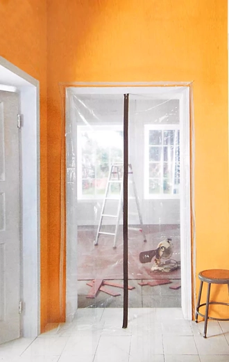 Film pare-poussière pour porte avec fermeture éclair, type I