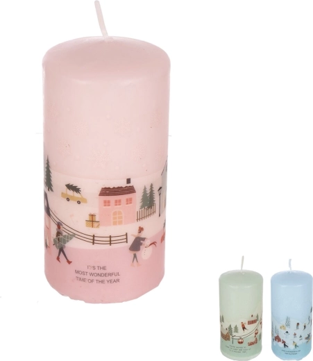 Bougie de Noël 12 cm (3 variantes)